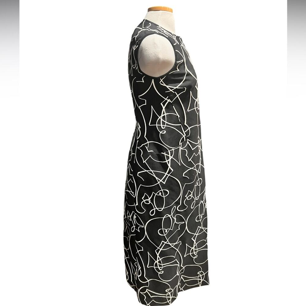 Zero + Maria Cornejo long vest in a black and white abstract print Size 4 NWT - Picture 3 of 9